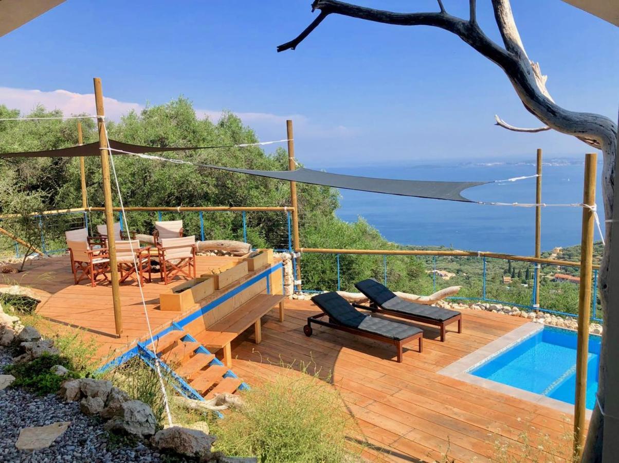 House Teigan Of Villa Intaba Breath Taking Sea Views Corfiot Riviera Corfu Island Greece With Pool Close To Ipsos Beach Pyrgi  Exterior foto